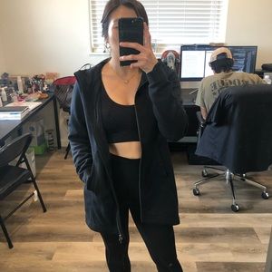 Gymshark Black Longline Jacket (S)